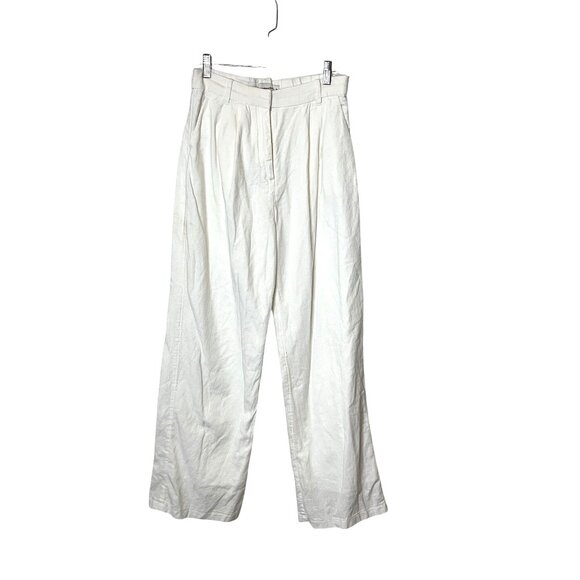 Abercrombie & Fitch Womens White Linen Pants Size S - Picture 2 of 10